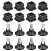 QUARKZMAN 8 Adjustable Round Tube Plugs for 20x20 mm Tubes, M8 Thread view 1