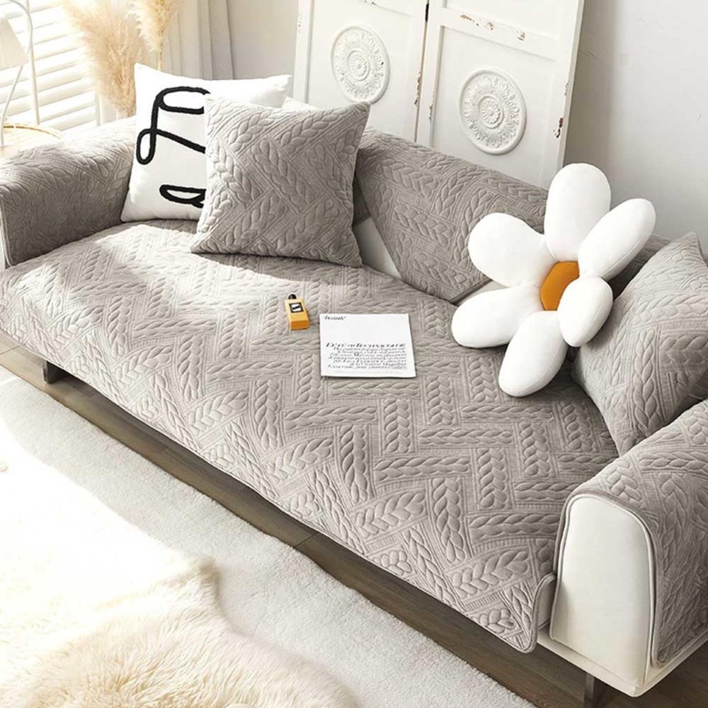 Racib Sofa Throw Cover for I-, L- and U-Shaped Sofas, Stretch, Non-Slip, A8 110 x 240 cm