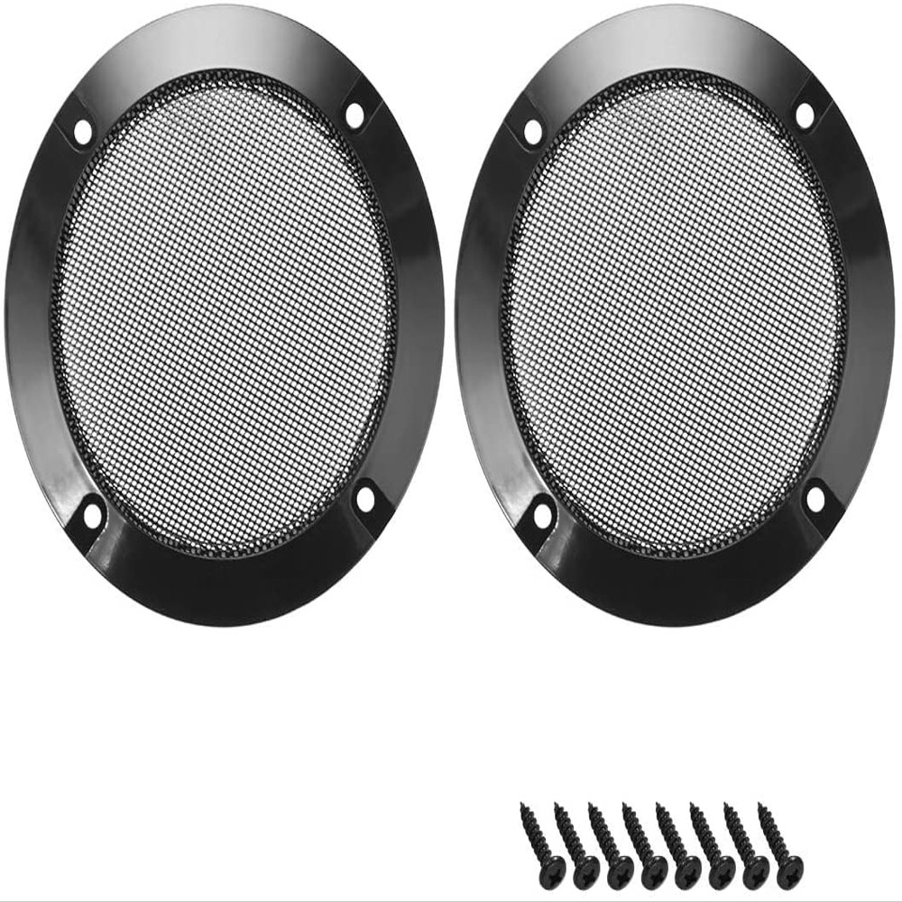 XYWHPGV 2-Pack 2-Inch Speaker Grille Mesh Decorative Round Woofer Guard Protector Cover, Black