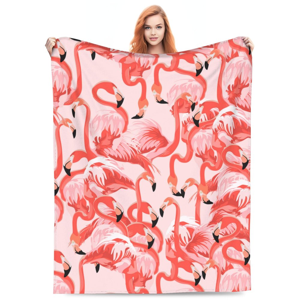VODRM Pink Flamingo Blanket, 40 x 50 in