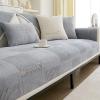 Tauzveok Plush Sofa Cover, Gray, 70 × 210 cm view 1
