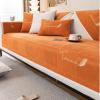 Tauzveok Plush Sofa Cover, Non-Slip Seat Throw, Orange, 70 × 210 cm view 1