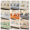 Tauzveok Plush Sofa Cover, Non-Slip Seat Throw, Orange, 70 × 210 cm view 3