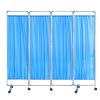 Portable Medical Privacy Screen on Casters, Stainless Steel Room Divider with Removable Fabric view 1
