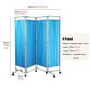 Portable Medical Privacy Screen on Casters, Stainless Steel Room Divider with Removable Fabric view 2