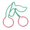 Septpenta 20-Piece Metal Fruit-Shaped Paper Clips, Two-Color Cherry Clips for Bookmarks and Planners view 1