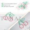 Septpenta 20-Piece Metal Fruit-Shaped Paper Clips, Two-Color Cherry Clips for Bookmarks and Planners view 3