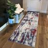 Siunwdiy Gray, Blue and Red Runner Rug, 120 x 340 cm, Non-Slip and Washable view 1