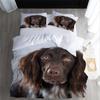 MEVASA Münsterländer Dog Duvet Cover Set, 3-Piece, 3D Print view 3