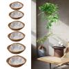 Leisurealeaneag 2-Piece Set of 20 cm Round Coconut Fiber Hanging Basket Liners, Brown view 3