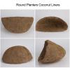 Leisurealeaneag 2-Piece Set of 20 cm Round Coconut Fiber Hanging Basket Liners, Brown view 4
