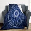 NIBABA Twelve Constellations Night Sky Plush Throw Blanket, 60 x 80 in (150 x 200 cm) view 4