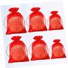 Clear Treat Bags, 24 Count, Wedding Candy Bags, Organza Drawstring Gift Bags view 3