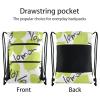 FRODOTGV Green Lime Lemon Fruit Drawstring Backpack with Mesh Pockets view 2