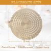 Evevda Round Vinyl Placemats, Metallic Gold, 6-Pack view 3