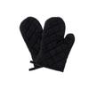 Oven Mitts, 1 Pair, Heat-Resistant, with Hanging Loop, Black view 1