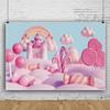 MIRRORANG 2.7 x 1.8 m Pink Candy Castle Photography Backdrop view 3