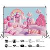 MIRRORANG 2.7 x 1.8 m Pink Candy Castle Photography Backdrop view 4