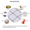 Chickwin Snowflake Christmas Round Elastic Tablecloth, White Snowflake A, 150 cm view 4
