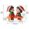 Christmas Couple Figurine, Miniature Couple Model, Micro-Landscape Table Ornament view 2