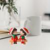Christmas Couple Figurine, Miniature Couple Model, Micro-Landscape Table Ornament view 4