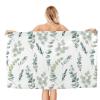 KWQDOZF Eucalyptus Leaves Evil Eye Printed Beach Towel, Vibrant Colorful Pool Towel view 2