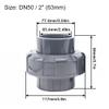 TopHomer PVC Union Coupling, Slip Connector Adapter, DN50 / 2 in view 2