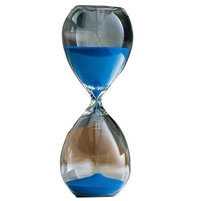 30-Minute Hourglass Timer, Blue Decorative Hourglass for Home, Office, Restaurant, and Desk