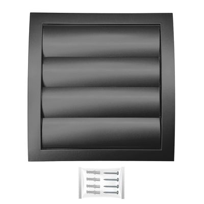 H&C VENT Square Ventilation Grille 190 x 190 mm with Insect Screen & Slats, 125 mm, Anthracite