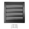 H&C VENT Square Ventilation Grille 190 x 190 mm with Insect Screen & Slats, 125 mm, Anthracite view 1