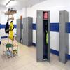 SimonRack Metal Locker Cabinet, 4 Modules, 3 Doors, Gray/White, 1800 x 1200 x 500 mm view 3