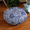 Hixingo Chair Cushion, Indoor & Outdoor, Washable, Blue Paisley, 55 x 55 + 15 cm view 1