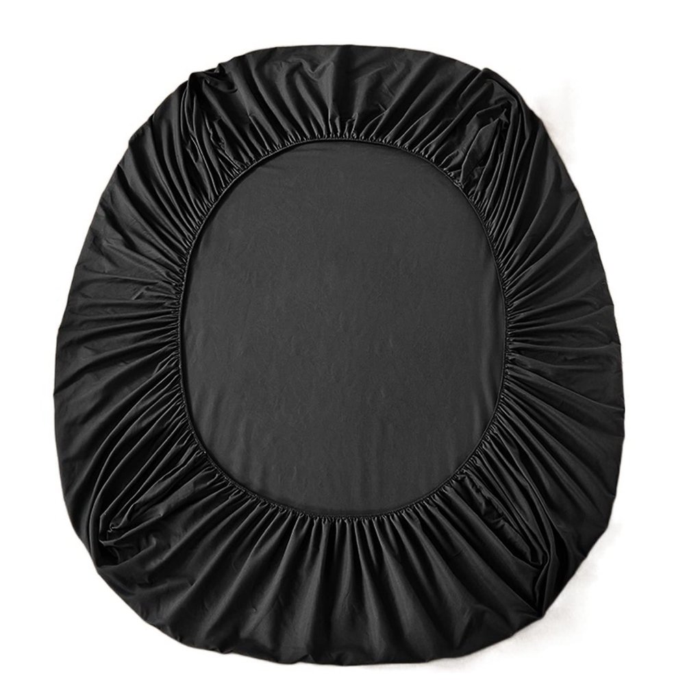 Generic Mattress Protector, Cotton Fabric, Black, 160 x 200 x 12 cm