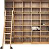 Sliding Ladder Kit, Rolling Library Ladder Rail Hardware, 3.3–20 ft Round Tube, Mobile Rail with Extension Rail, Floor Rollers with Brakes (Ladder Not Included) view 1