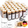 Deco haus Square Airtight Spice Jars (36 x 120 ml) with 280 Spice Labels view 1