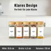 Deco haus Square Airtight Spice Jars (36 x 120 ml) with 280 Spice Labels view 3