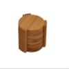 hausleben 12-Piece Round Coaster Set | 11.5 x 11.5 x 7 cm | Natural Bamboo | Eco-Friendly | Table Decor | 2 x 6 Coasters view 1
