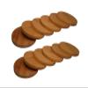 hausleben 12-Piece Round Coaster Set | 11.5 x 11.5 x 7 cm | Natural Bamboo | Eco-Friendly | Table Decor | 2 x 6 Coasters view 2