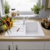 BLANCO WEGA II Kitchen Faucet, Soft White/Chrome, High Pressure view 3
