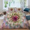 AASIRA Chrysanthemum 3D Print Bedding Set, 155 x 220 cm Duvet Cover with Zipper and 2 Pillowcases, 100% Microfiber view 2