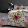 AASIRA Chrysanthemum 3D Print Bedding Set, 155 x 220 cm Duvet Cover with Zipper and 2 Pillowcases, 100% Microfiber view 3