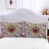 AASIRA Chrysanthemum 3D Print Bedding Set, 155 x 220 cm Duvet Cover with Zipper and 2 Pillowcases, 100% Microfiber view 4