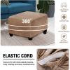 uyeoco Ottoman Slipcover, Stretch Footstool Cover, Square, Washable (40x40/50x50/60x60 cm; 1@,75x75 cm) view 3