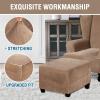 uyeoco Ottoman Slipcover, Stretch Footstool Cover, Square, Washable (40x40/50x50/60x60 cm; 1@,75x75 cm) view 4