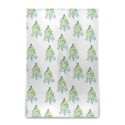 FRODOTGV Fluffy Flannel Throw Blanket with Watercolor Christmas Trees, 60 x 90 in