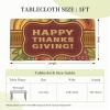 ROOZEE Happy Thanksgiving Printed Rectangular Tablecloth, 152 cm, Polyester, Waterproof view 2