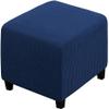 uyeoco Ottoman Slipcover, Square Stretch Footstool Cover, 40x40/50x50/60x60 cm, Washable view 1