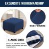 uyeoco Ottoman Slipcover, Square Stretch Footstool Cover, 40x40/50x50/60x60 cm, Washable view 3