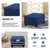 uyeoco Ottoman Slipcover, Square Stretch Footstool Cover, 40x40/50x50/60x60 cm, Washable view 4