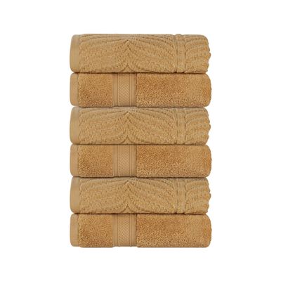 Superior Cotton Chevron Hand Towel Set, Zero Twist, Quick-Drying